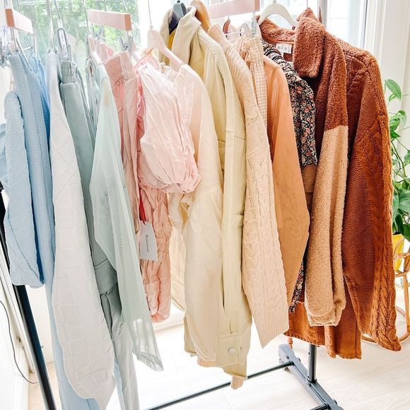 Peach Love Teddy Jacket Color block Chestnut brown taupe small - Picture 10 of 10